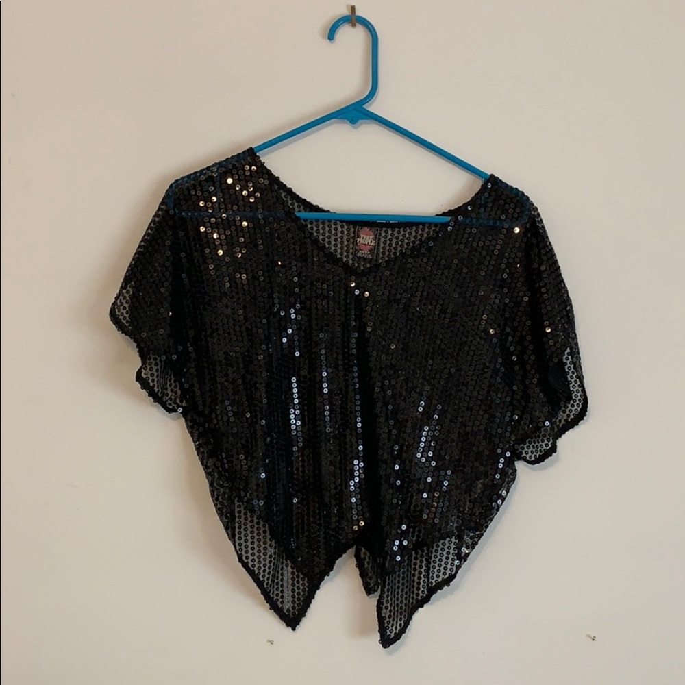 Free People black sequins top • NWOT